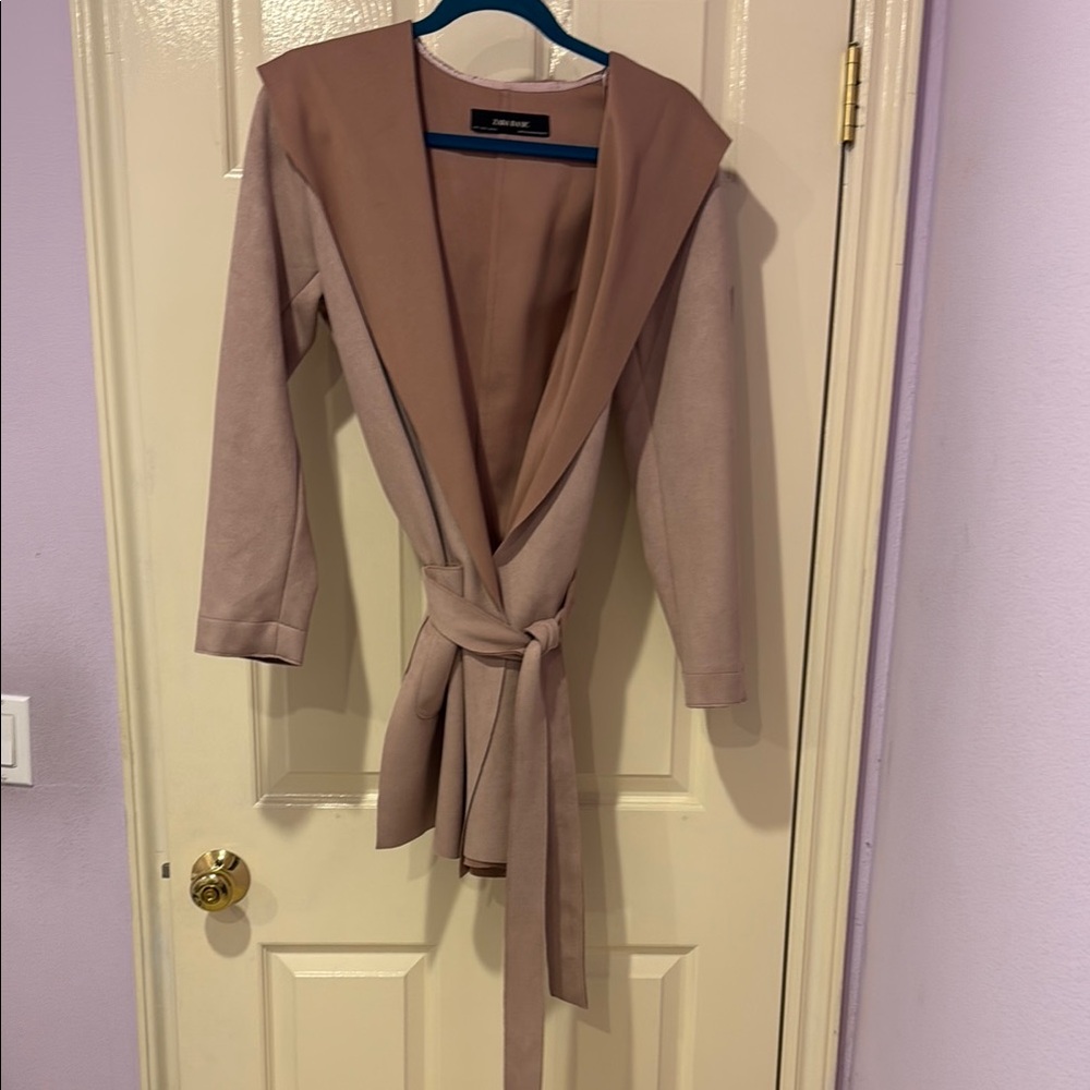 Zara Basic Open Front Belted Jacket - image 1